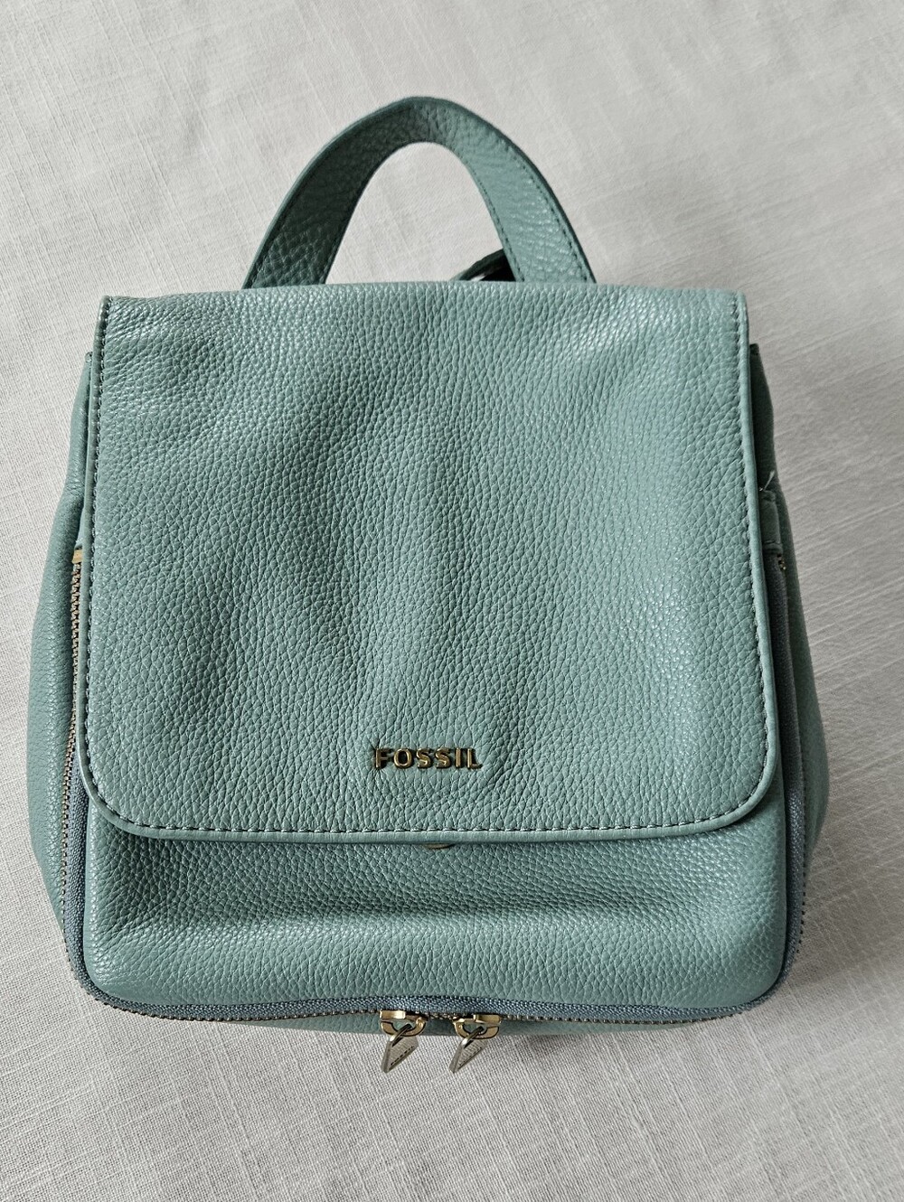 Fossil Mint Green Leather Mini Backpack